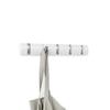 Umbra Flip Hooks, Shine White, 5-Hook Wall Hooks, Storage