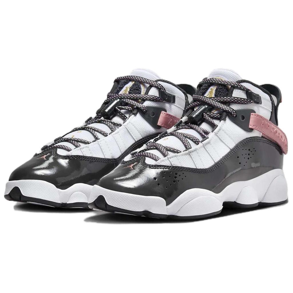 Air Jordan Jordan 6 Rings GS White Red Stardust Kids Sneakers Vapor-Green Anthracite DV3178-101