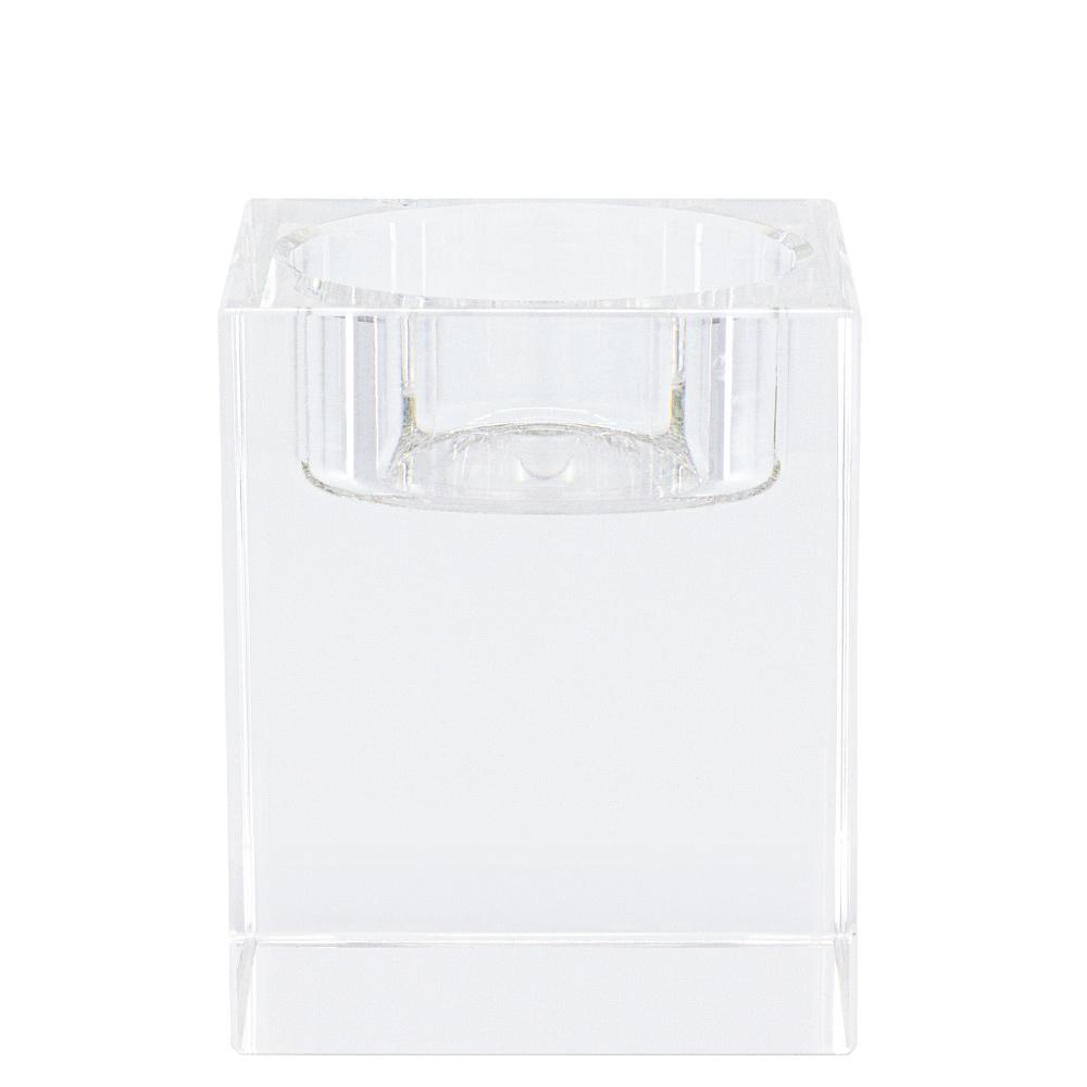 Bougeoir en verre cristal