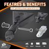 METOWARE Trailer Tongue Coupler Lock 1/4" Dia, 3-1/2" Span, Trailer Hitch Lock For Latch-Type Coupler, Black Trailer Pin Lock For Towing Trailer RV