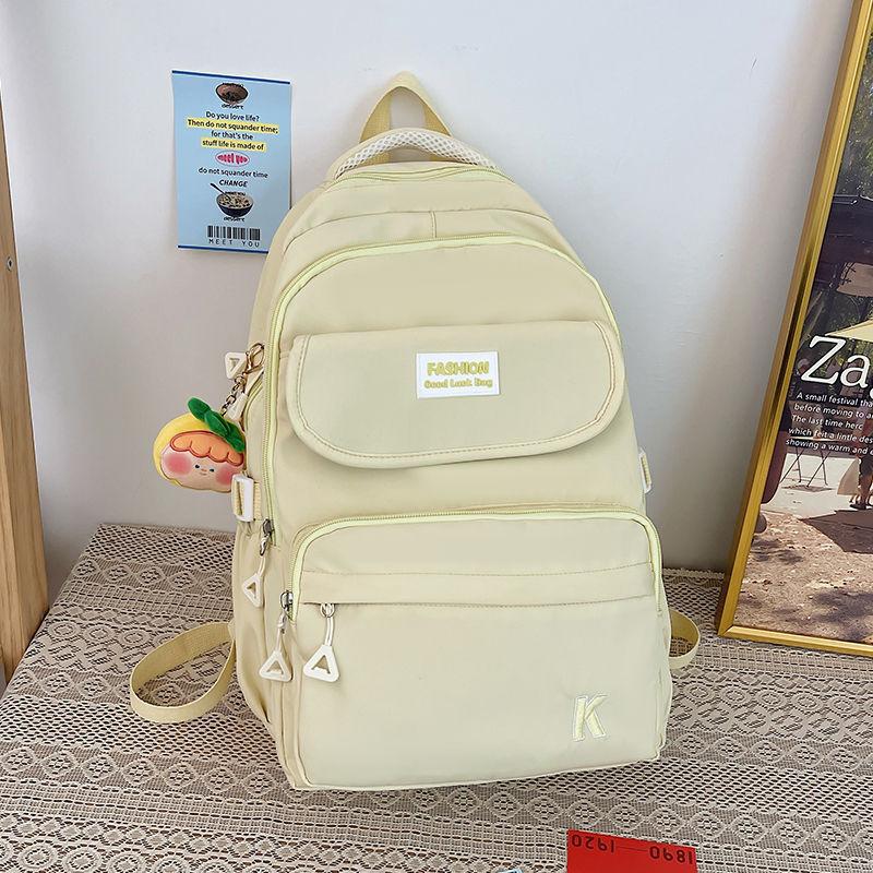 

Backpack women s new large capacity multi-compartment lightweight high school student schoolbag travel backpack factory no pendant