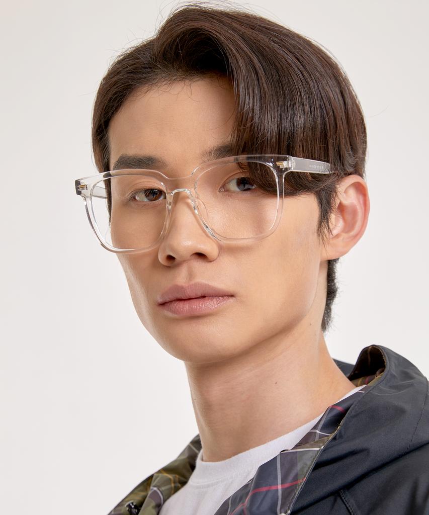 Eseubika Asa-C02 Transparent Horn-Rimmed Glasses Blue Light Blocking