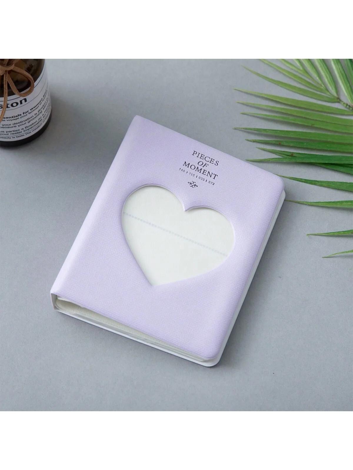 

1 шт. переплет для фотокарточек, милый фотоальбом, мини-держатель для фотокарточек, 3 дюйма, полое сердце для коллекционера, переплетная машина для книг Fajas