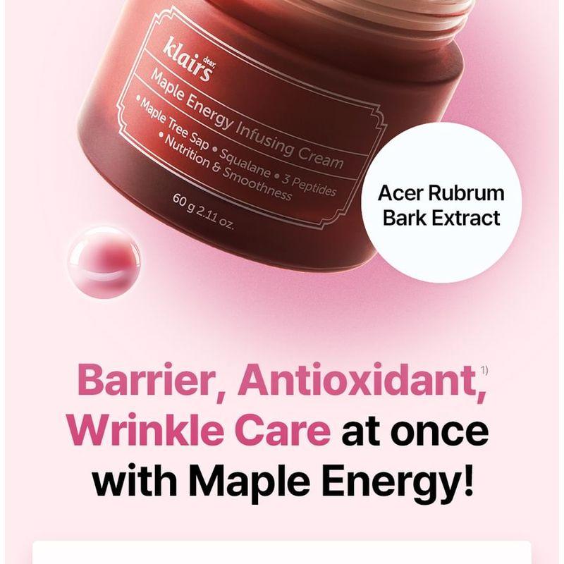 dear, klairs Maple Energy Infusing Cream