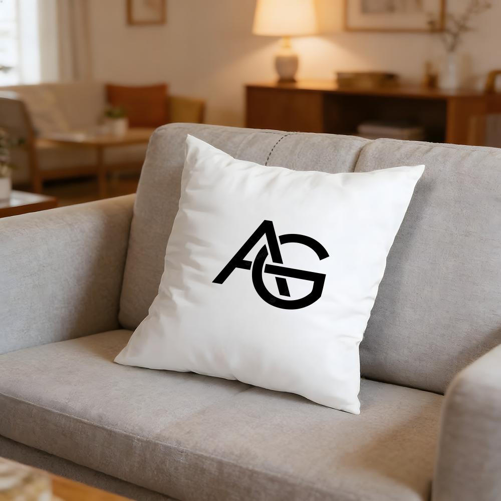 Ag Jeans Cushion Cover Anti-Dust Mite Short Plush Pillowcase - Invisible Zipper Silky Soft Sofa Cushion Cover