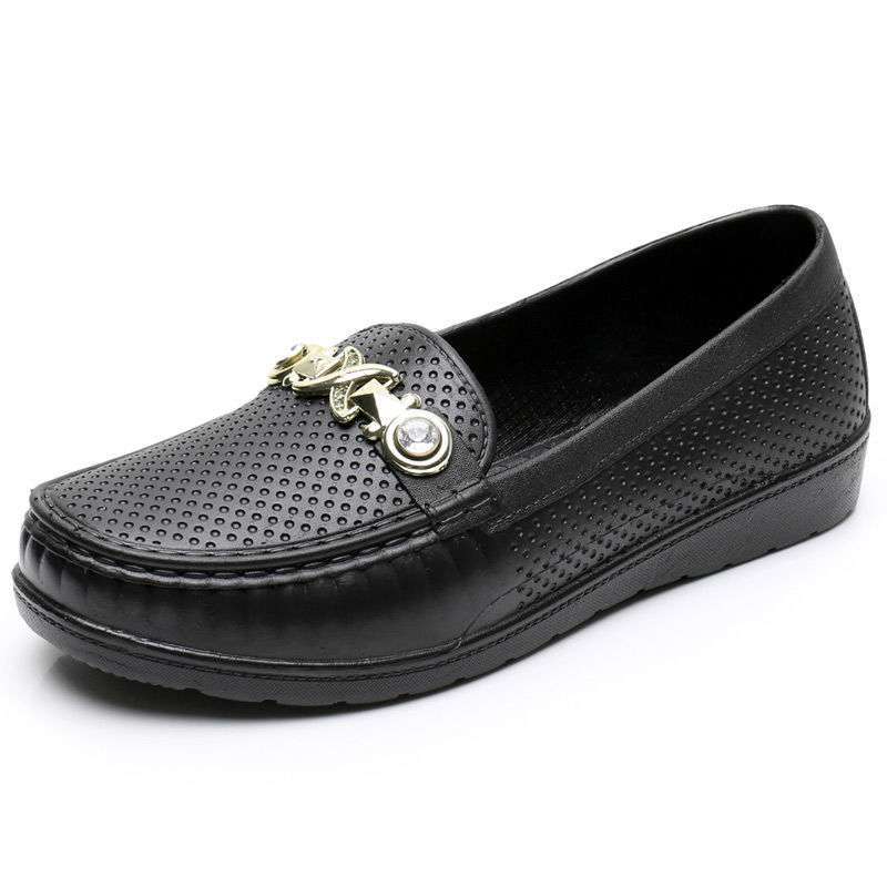 Short rain shoes waterproof and non-slip soft sole kitchen work shoes pattern casual plastic shoes women's rubber shoes water shoes rain boots