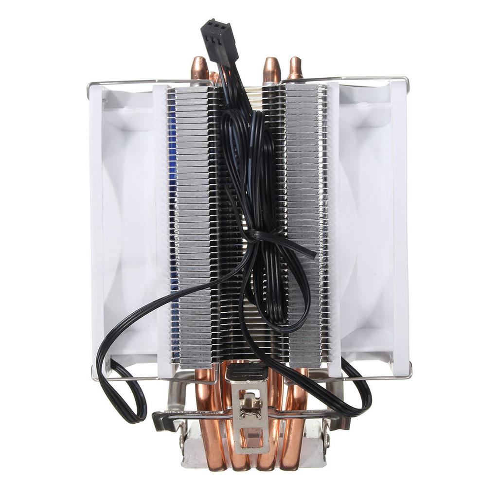 12V DC LED Copper CPU Cooler Fan Heatsink for Intel LGA775 1156 1155 ...