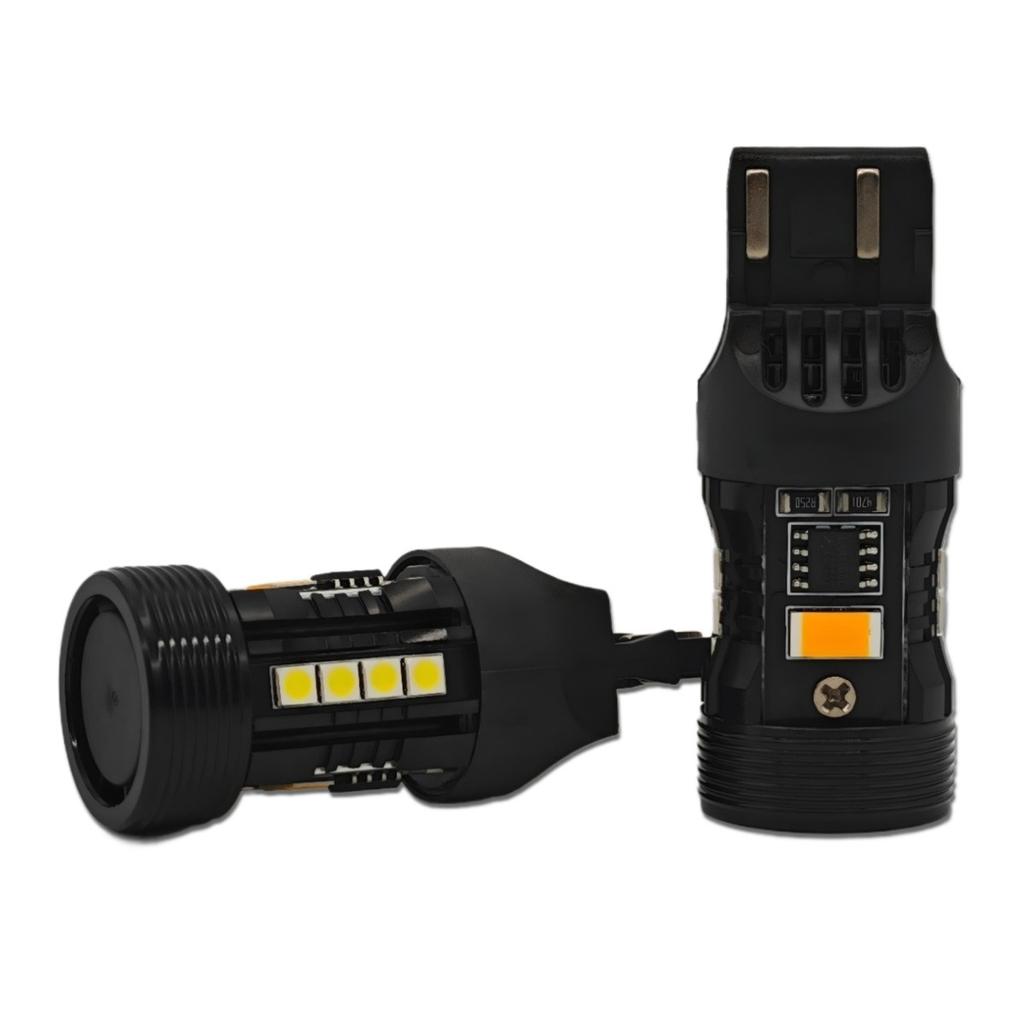 2 Pcs W21/5W LED Bulb 7443 12V No Error, Two Colors, EU-USA Off-Road