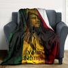 Bob Marley Customize Your Name Blanket Lightweight Personalized Blanket Soft & Cozy Suitable for Picnics Seaside Office Chair Home Decor All-Season Us