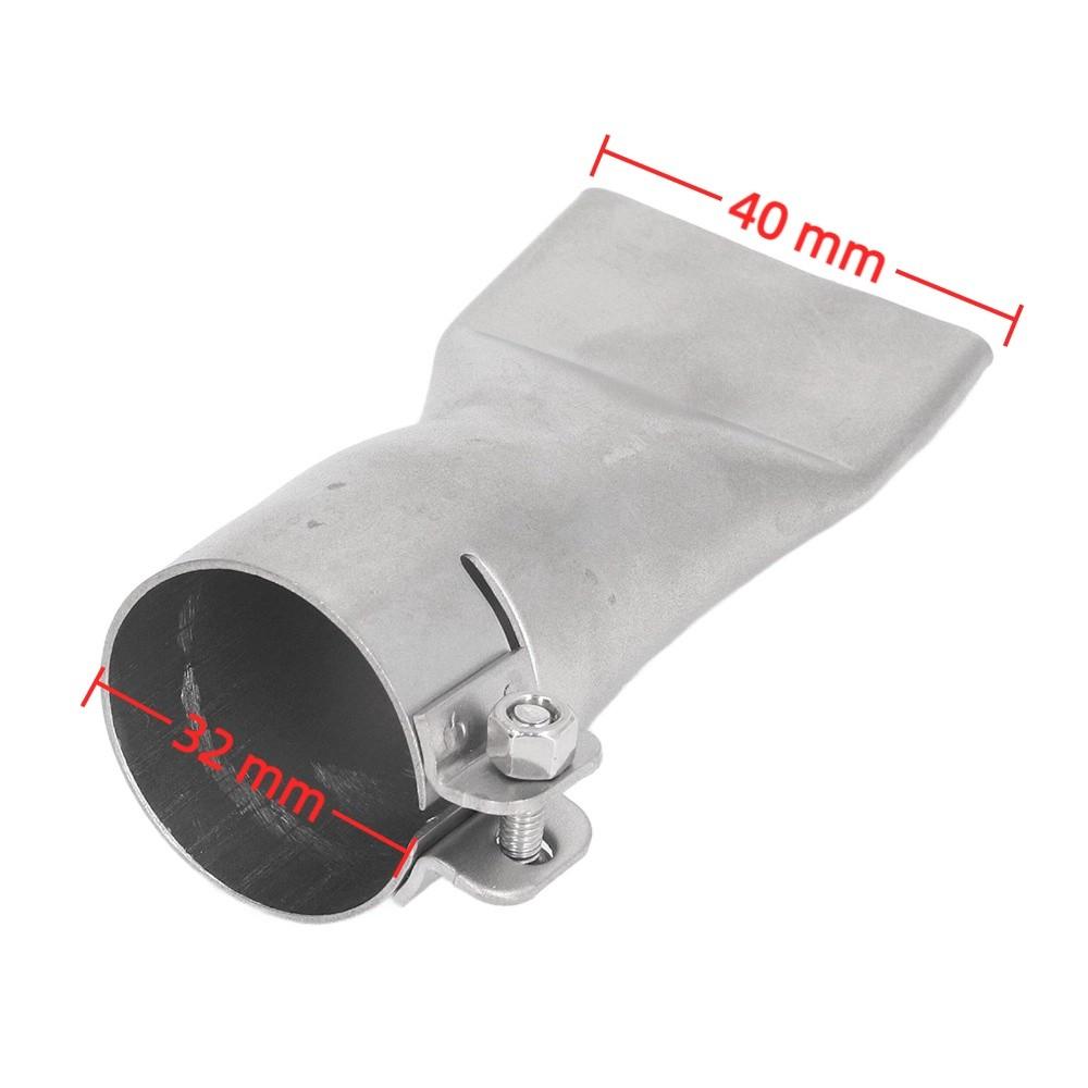 2Pcs Stainless Steel Welding Nozzle 40mm Tubular Hot Air Tool Nozzle Flat Mouth Plastic Welding Nozzle Welding PP PVC Plastic
