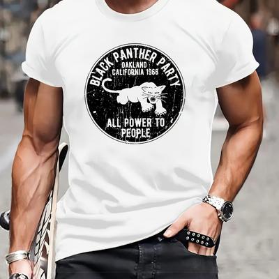 Black Panther Party T-Shirt,Lightweight T-Shirt Breathable Cool, Comfortable Wear