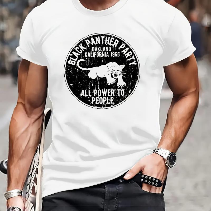 

Black Panther Party T-Shirt,Lightweight T-Shirt Breathable Cool, Comfortable Wear XXL белый