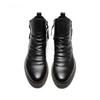 Men's Double Side Zipper Tassel Leather Boots Non-Slip Soled Ankle Boots Fashion Casual Dress Shoes for Autumn Winter Outdoor