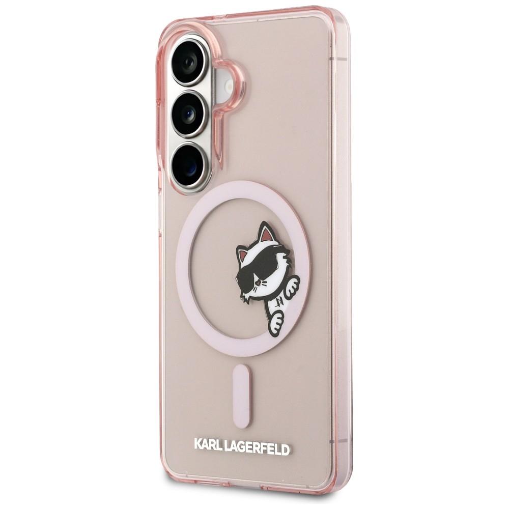 Karl Lagerfeld IML Peekaboo Choupette MagSafe Case for Samsung Galaxy S26 Pink