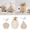 Crystals Fruit Statues Natural 3D Statues Decorations Fruit Shape Polished Smooth Collection for Bedroom Home Bar Desk