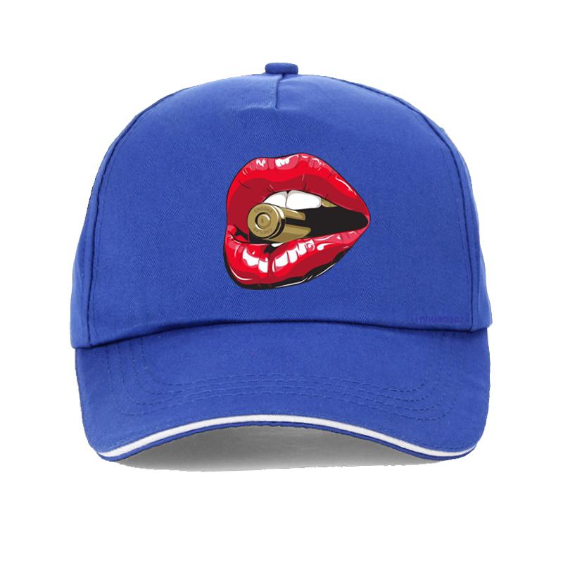 Summer Fashion Red Lips Bullet Print Women Baseball Cap Men Casual Brand Cotton Funny Swag Aesthetic Unisex Hip Hop Gothic Hat