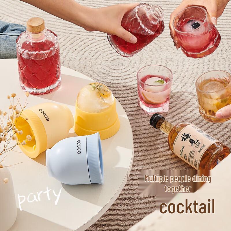 Ecoco 6cm Large Spherical Ice Ball Mold (3-Pack)