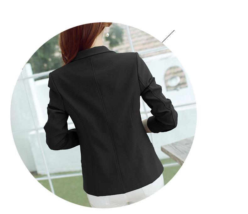 Caidaifei 2025 Women's Plus Size Winter Slimming Blazer - Fashionable Casual Long Sleeve Outerwear