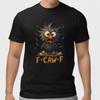 Funny Cartoon Crow T Shirt F CAW F Sarcastic Humor Graphic Tee Unisex Casual Top