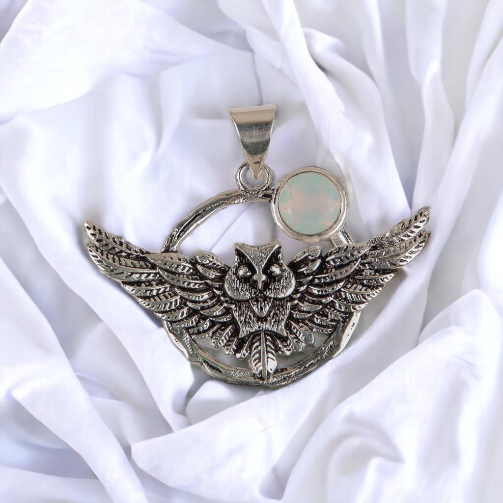 Natural Gemstone 925 Solid Silver Designer Jewelry Pendant 1.48" Christmas Gift CP-17