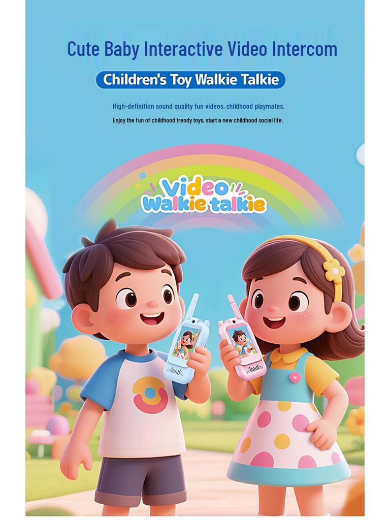 Kids' Video Walkie-Talkie: Parent-Child Wireless Interactive Toy for Home & Outdoor Use