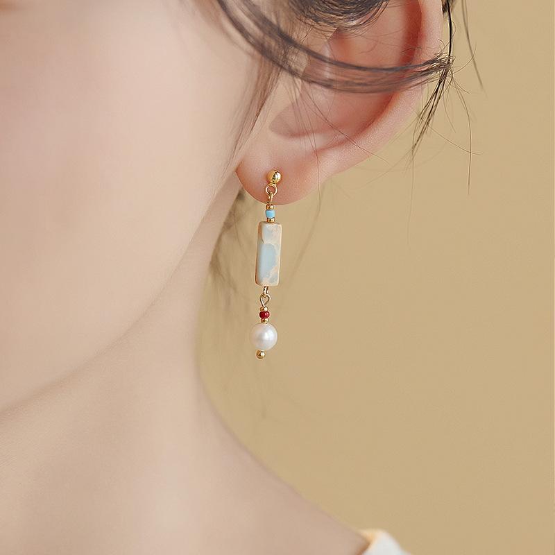 

Best-selling Yunchuanli9Silver Fresh Earrings New Chinese-style retro national-style niche gift earrings for women Yunchuanli a Pair 925