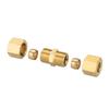 All-Copper Thickened Double-Ferrule Straight-Through Reducing Oil Tube Fitting
