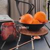 Vintage Copper Bowl,Handcrafted Thread Texture Picnic Soup 19 cm Bowl,For Home Portable Thickened Copper Fruit Plate Tableware