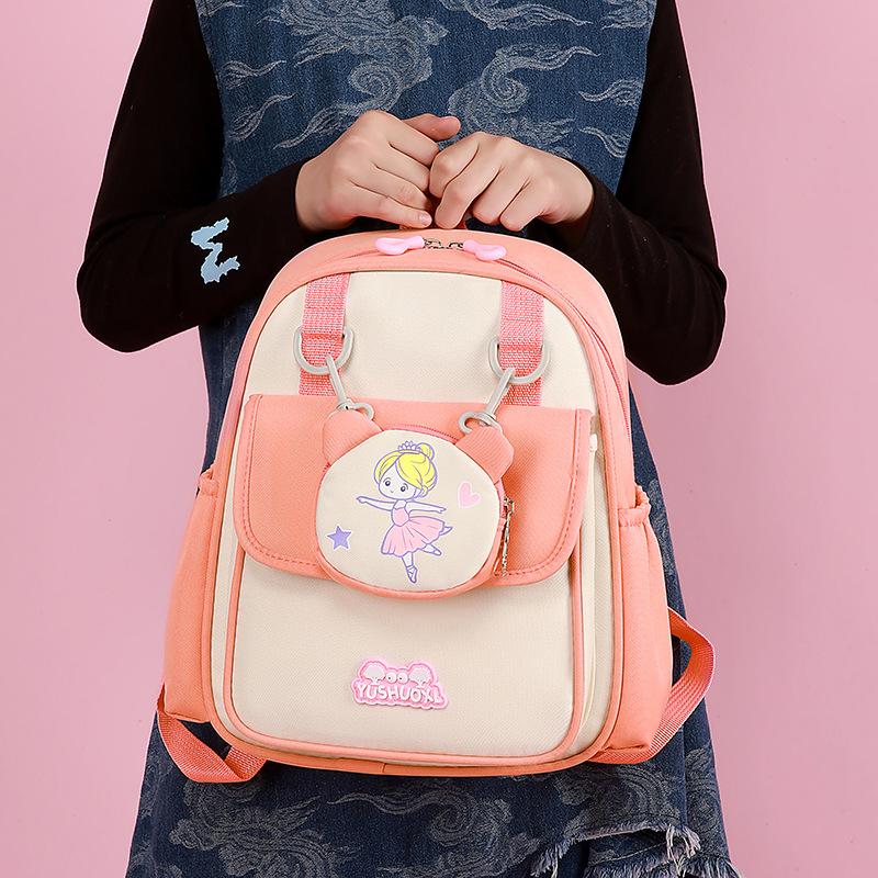 Kindergarten schoolbag for girls and boys entering school cute baby new backpack for children going out accessories girls small backpack
