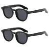 2PCS Simple Fashion Round Sunglasses Women Men Retro Trend Brand Sun Glasses Daily Leisure Business Male Female Glasses UV400
