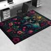 "Bat & Floral Fantasy: Artistic Wall Decor"Office Mat Home Decor Office Desk Chair Rugs Chair Carpet for office Chair Mat Gift For Halloween
