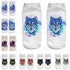 Aranyos alkalmi munka üzleti pamut zokni 3D Wolf Head Print közepes sportzokni 