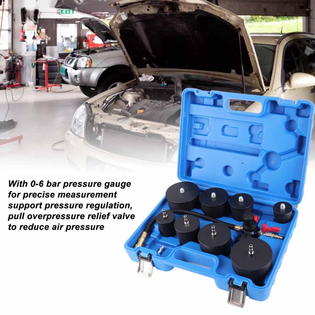 Turbo System Test Kit Turbo System Leakage Tester Turbocharger Air Pressure Boost Leak Test Kit with Pressure Gauge Tester