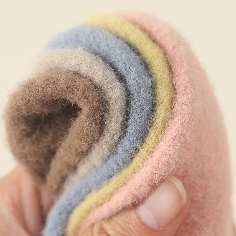 Newborn Plush Sock Winter Warm Kids Middle Tube Socks Thicken Velvet Anti-Cold Baby Footwear Cute Cartoon Children Socks