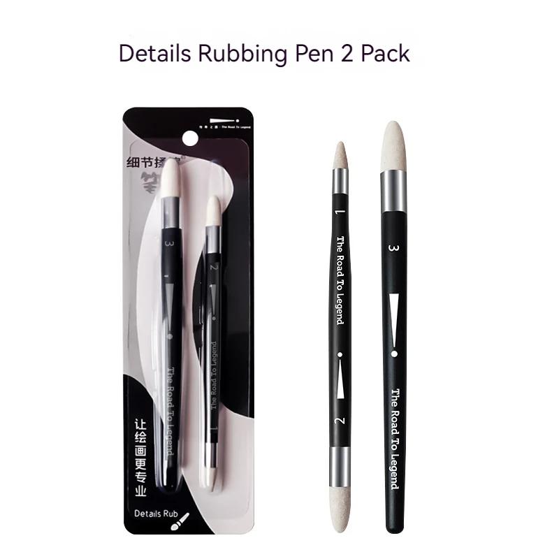 

2Pcs Artist Blending Pen Washable Sketch Rubbing Sponge Brush Reusable Drawing Art Blenders Correcting Lightening & Highlight