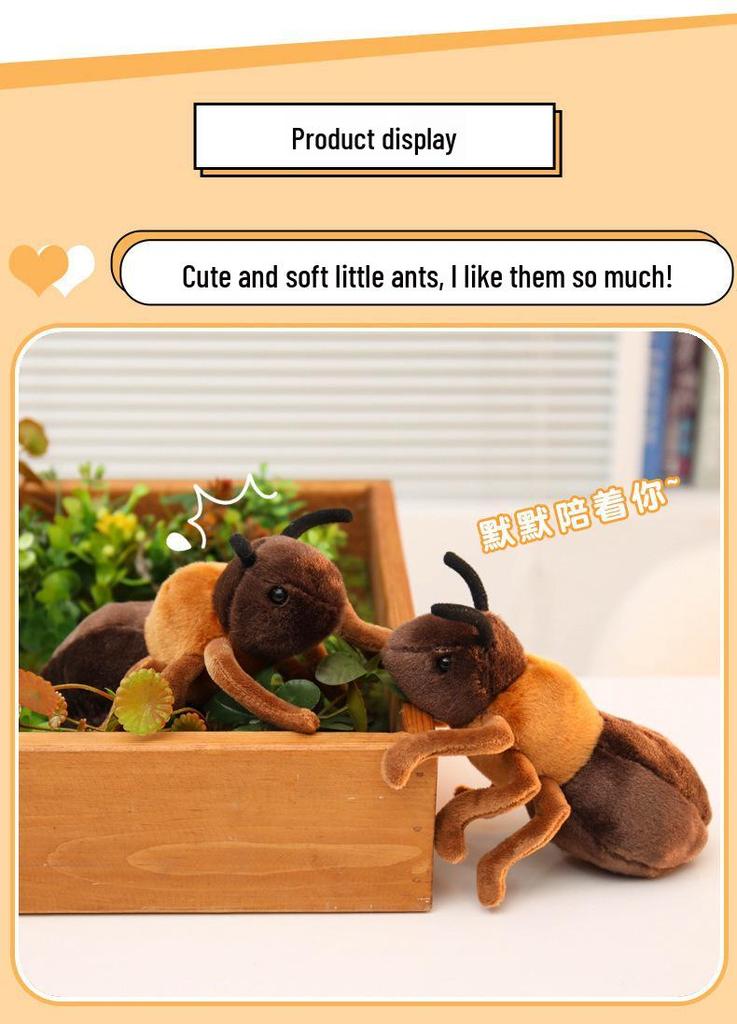 Adorable Sleepy Ant Plush Toy - Soothing Stuffed Animal Doll for Kindergarten