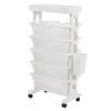 Movable Bookshelf 6 Tier Large Capacity Thickened Multifunctional Rolling Book Rack for Deskside Living Room