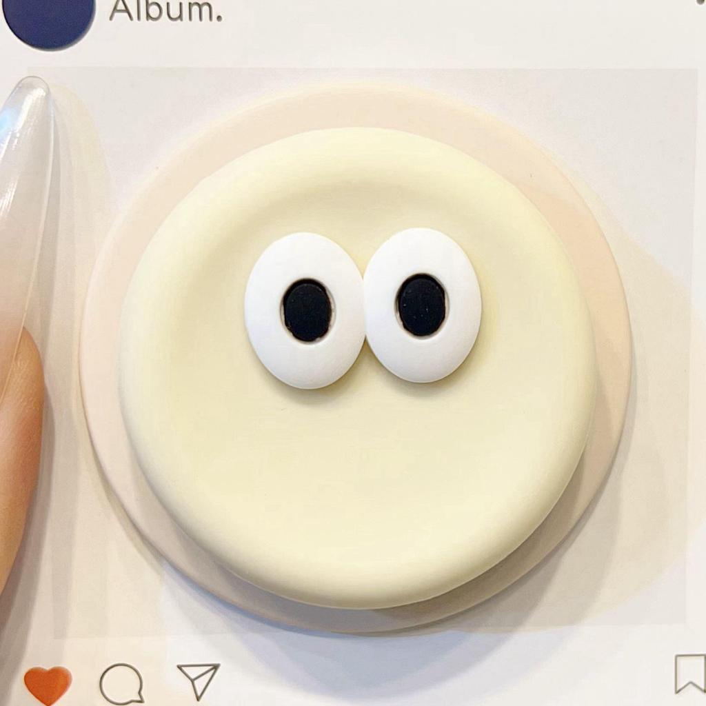 Dopamine Cartoon Eyes MagSafe Silicone Stand with Retractable Airbag