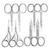 Curved Tip Stainless Steel Mini Eyebrow & Nose Hair Scissors - Compact Makeup Trimming Tool