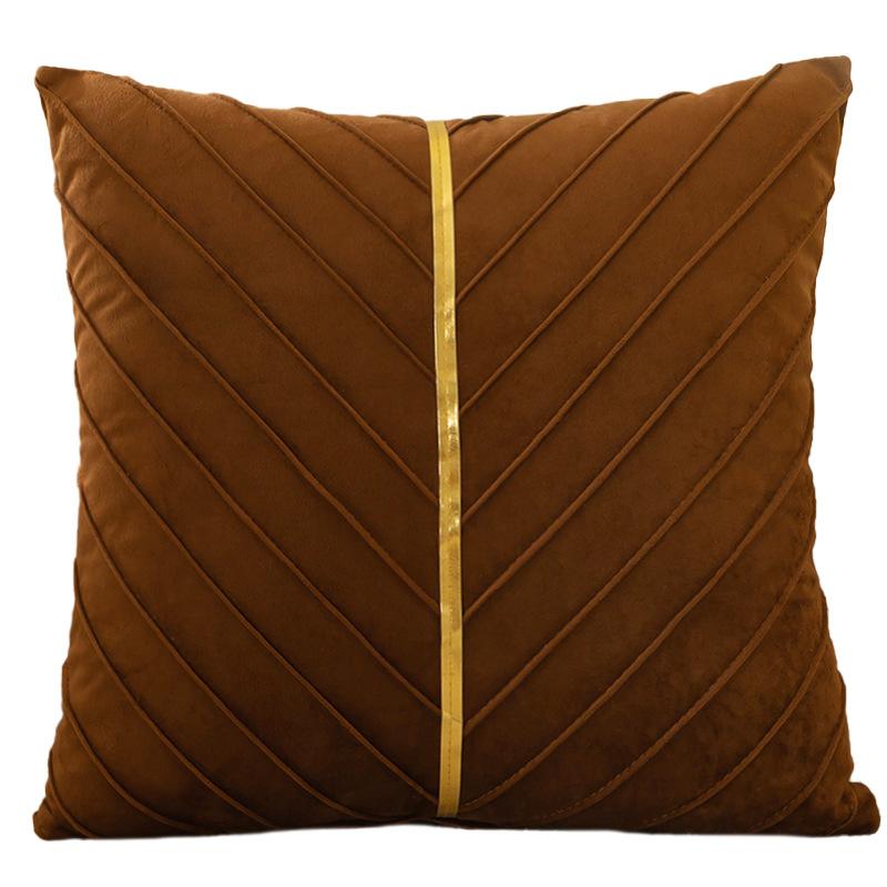 Household Flannel Pillow Cover Cojines Simple Pure Color Sofa Splicing Pillowcase Dutch Velvet Cushion Covers 45X45 Home Decor
