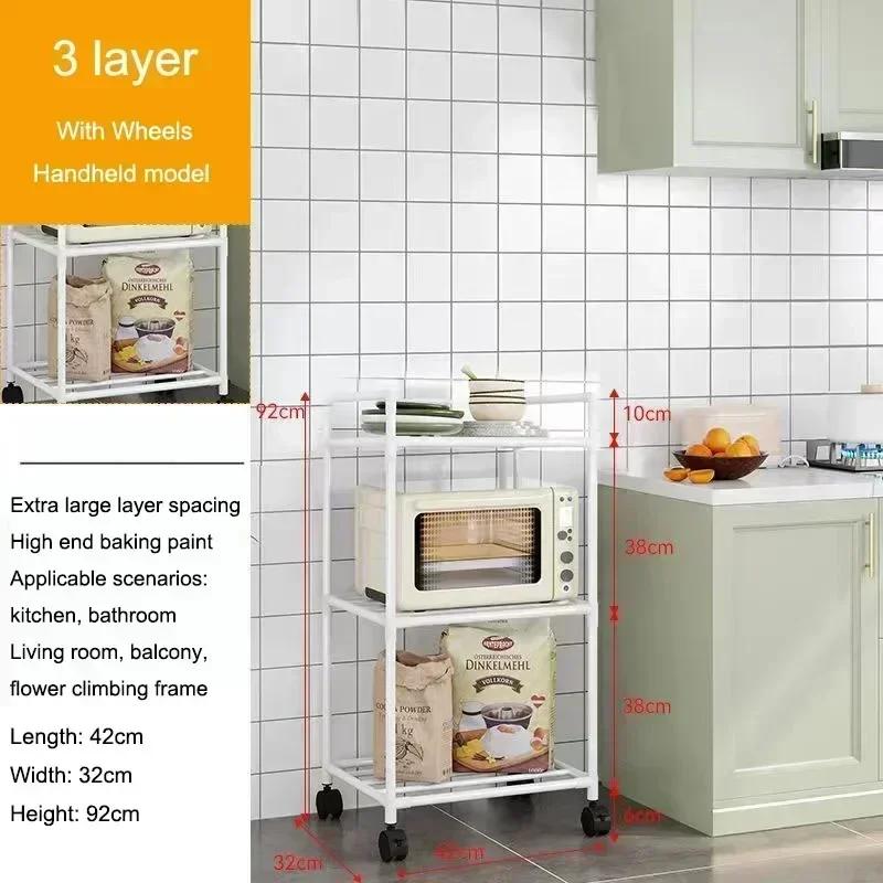 Multi Story Kitchen Shelves Floor Standing Storage Racks Kitchen Storage Racks Mobile Storage Platforms Microwave Oven Racks
