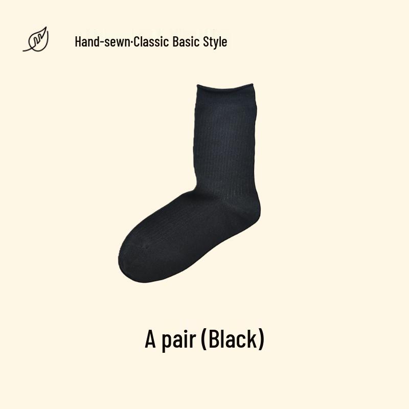 Women s Seamless Silk Mid-Calf Socks: All-Season, Breathable, Versatile Solid Colors