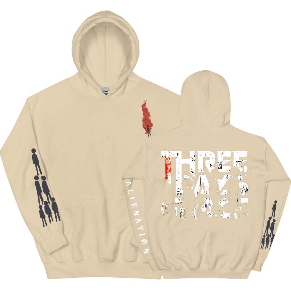 

THREE DAYS GRACE ALIENATION Толстовки з довгим рукавом Модні толстовки з капюшоном для чоловіків Вуличний одяг З графічним принтом Пуловери XXL