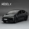 1:24 Tesla Model X Tesla Model 3 Alloy Die Cast Toy Car Model Sound and Light Children's Toy Collectibles Birthday Gift
