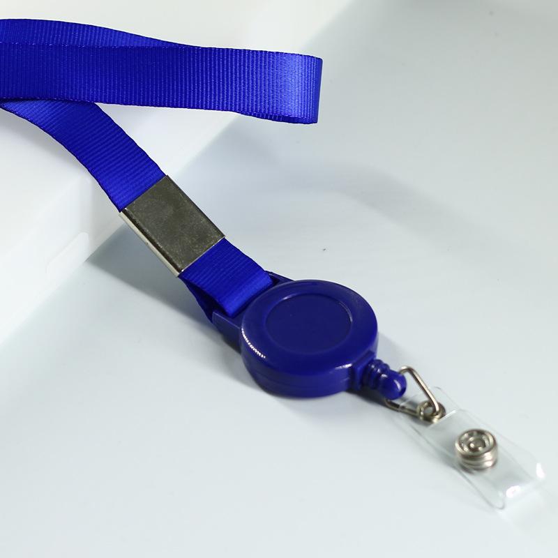 Retractable Lanyard With Badge Reel Neck Strap For Id Card Cellphone Hanging Key Employee'S Staff Work Card Rope Strap Fold