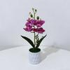 Butterfly Orchid Faux Plant With Handcrafted Plastic Base For Office Decor