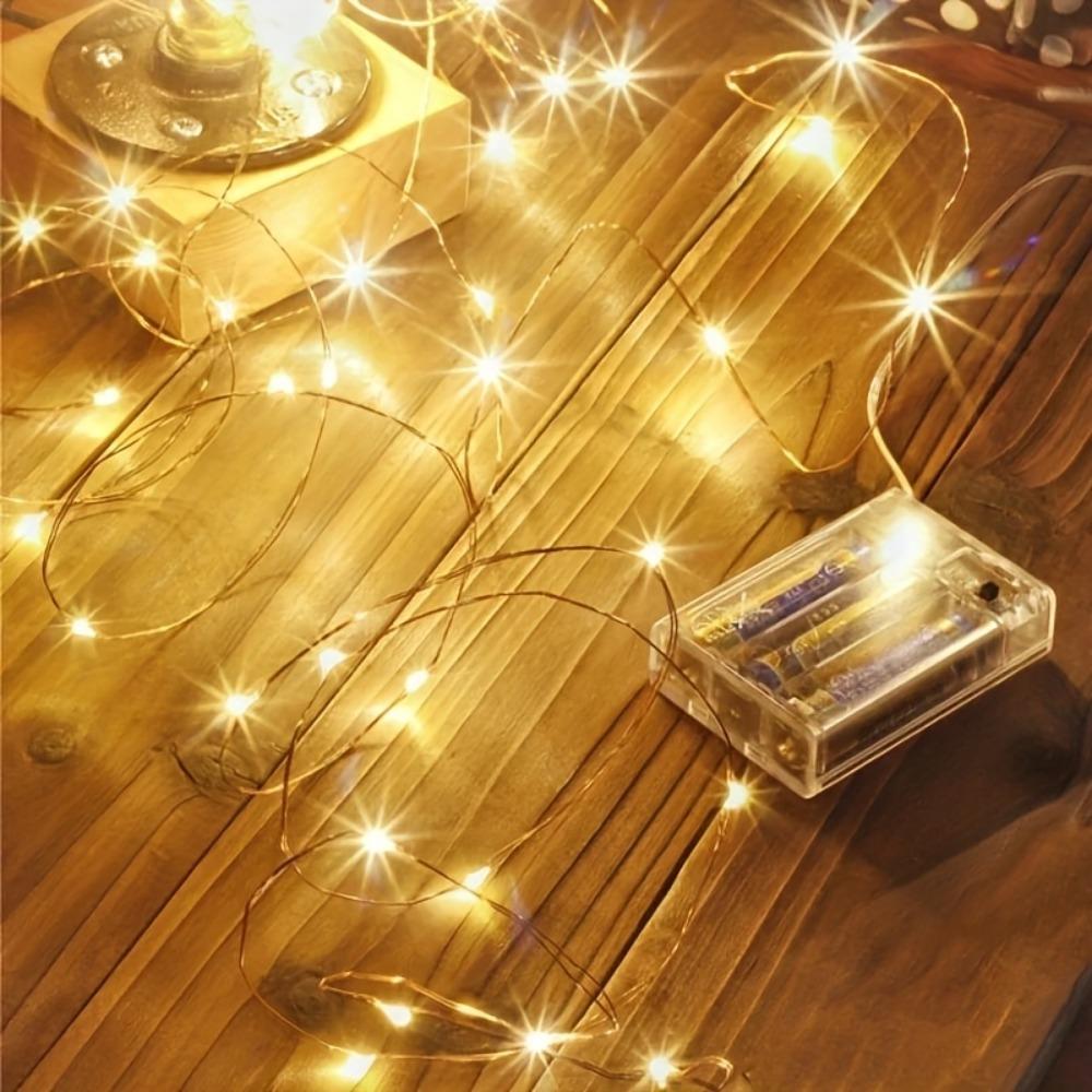 1PC 118.11/196.85 Battery Box Wreath LED Wedding Decoration Home Party Decoration Fairy String Light