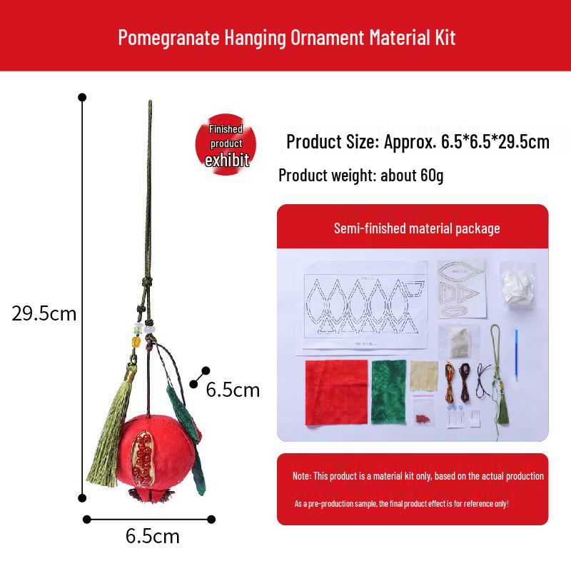 DIY Craft Kit: Children s Dragon Boat Festival Pomegranate Ornament
