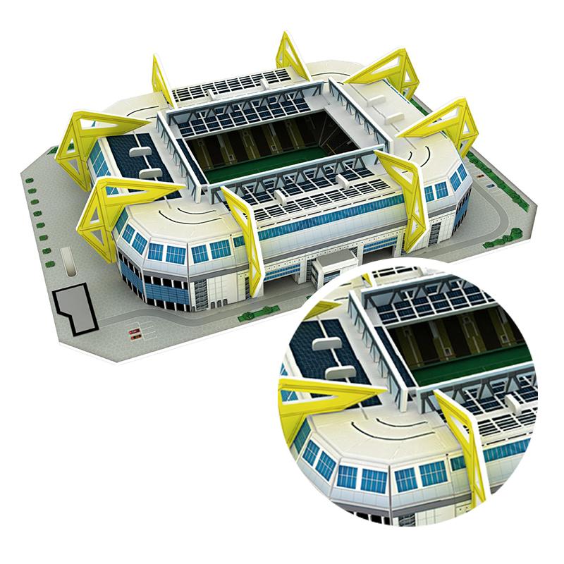 1Set Football Field Paper Puzzle Famous Stadiums Mini 3D Model Puzzle Home Decoration Assembly Football Fan Gifts Boys Girls ZYF