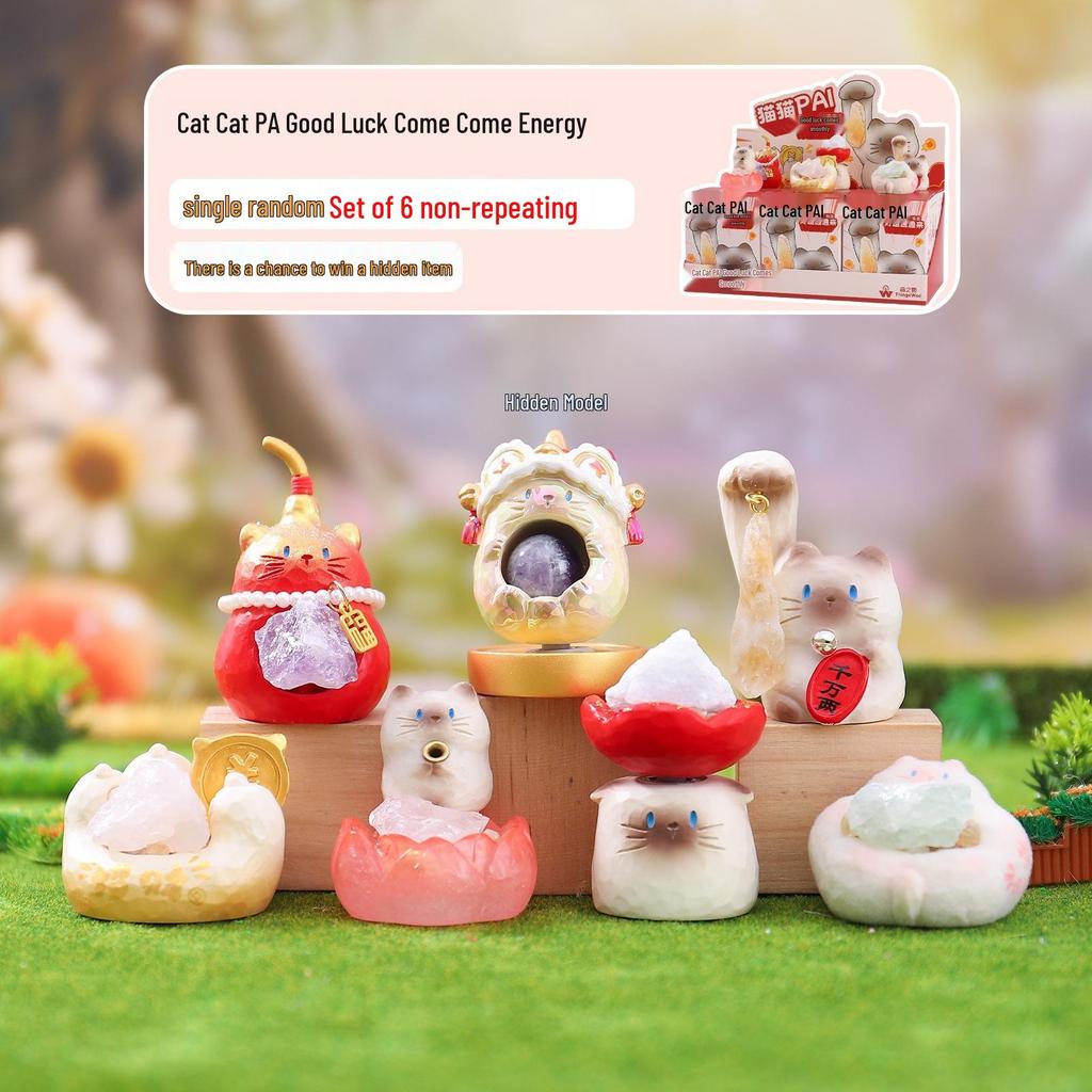 Whimsical Meow Collection Blind Box: Healing Kitten Resin Figurine Gift for Friends, Classmates, and Dorm Decor